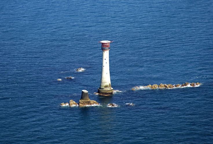 The Eddystone Lighthouse on the Eddystone Reef.